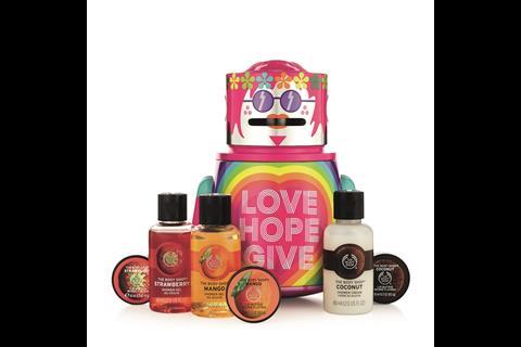 The Body Shop gift set and money box